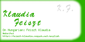 klaudia feiszt business card